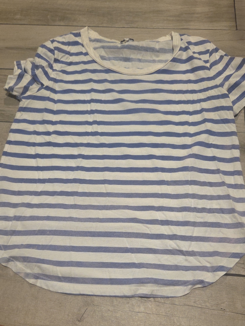 Splendid Blue and White Striped Short Sleeve Tee